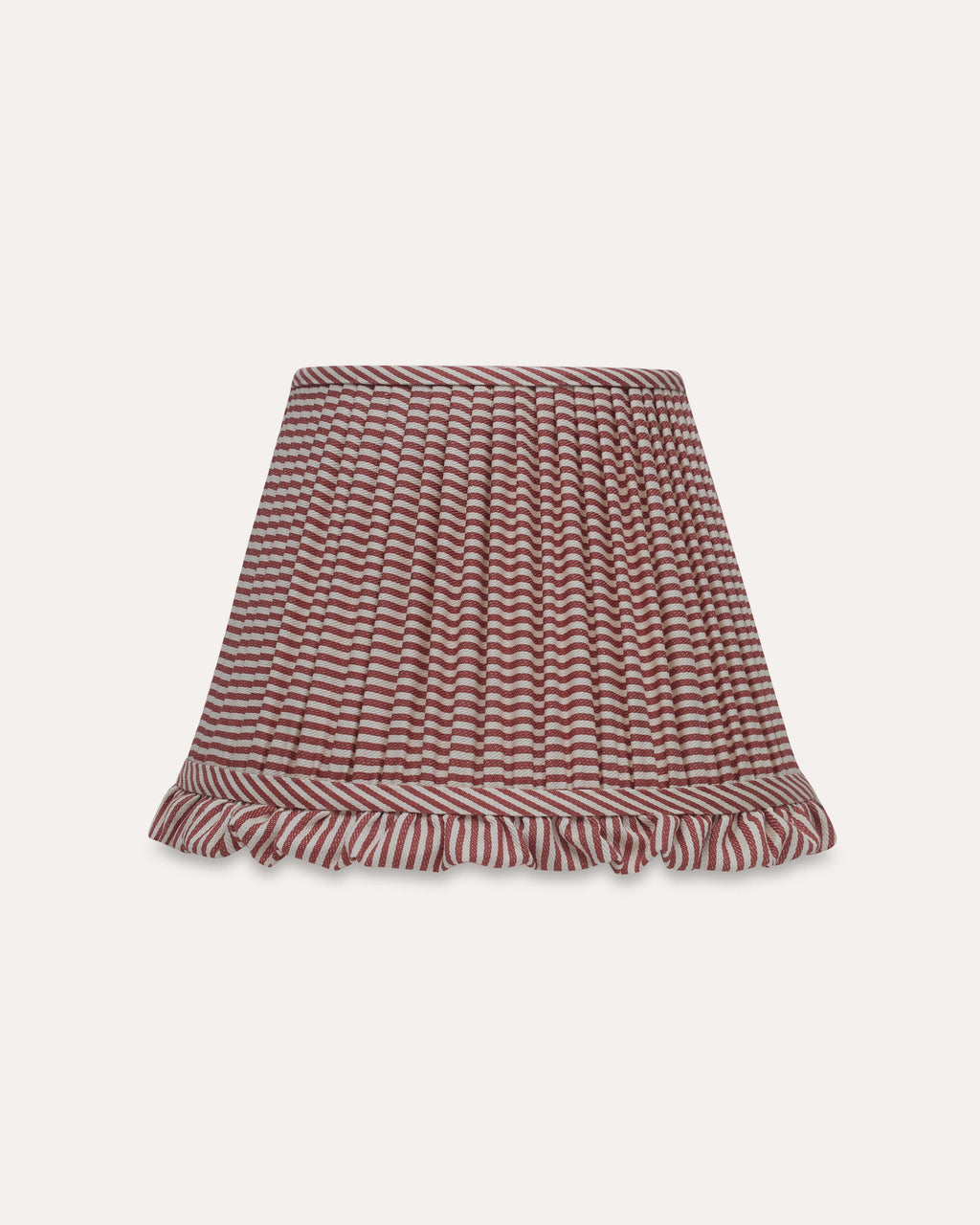 Crabapple Striped Ruffle Lampshade