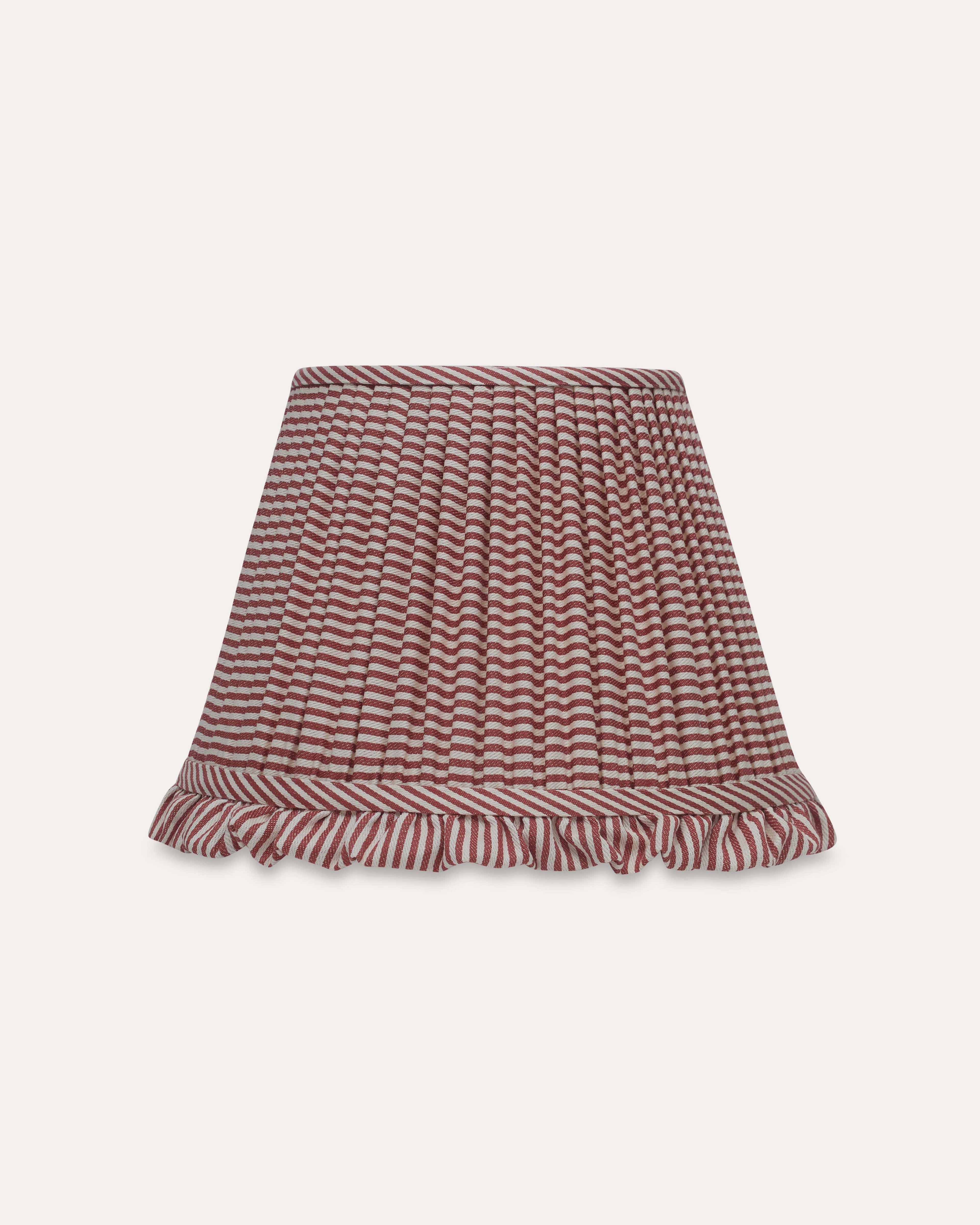 Crabapple Striped Ruffle Lampshade