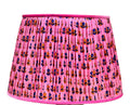 Pink Silk Sari Lampshade 16 Inch
