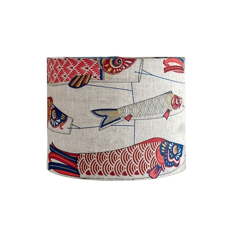 Multi Pattern Linen Drum Lampshade 30cm