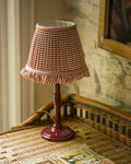 Crabapple Striped Ruffle Lampshade