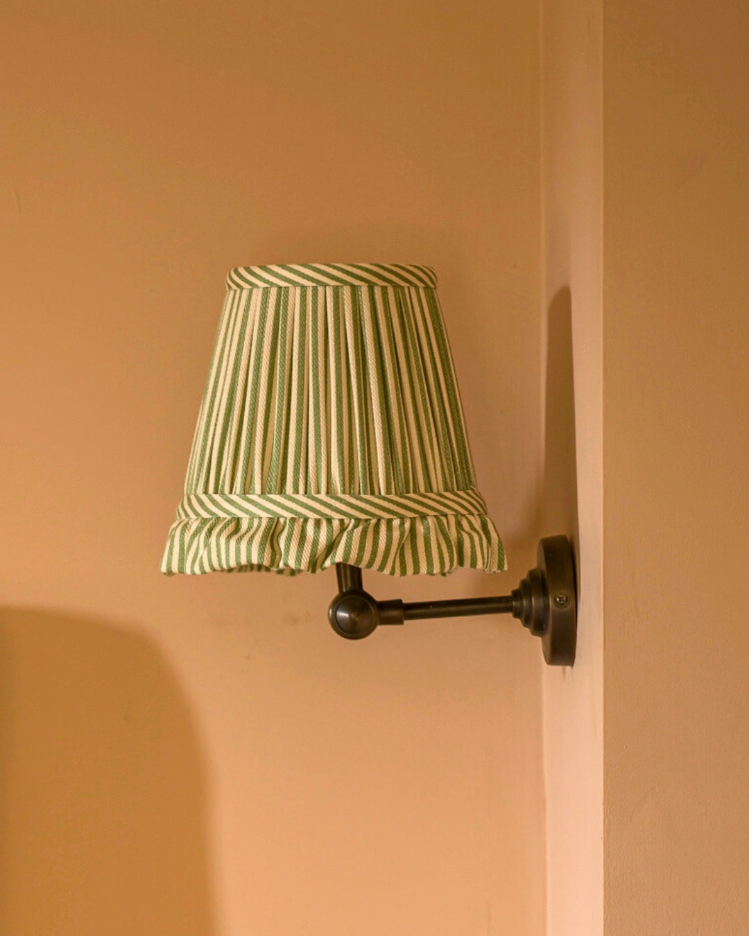 Sage Stripe Wall Light Lampshade