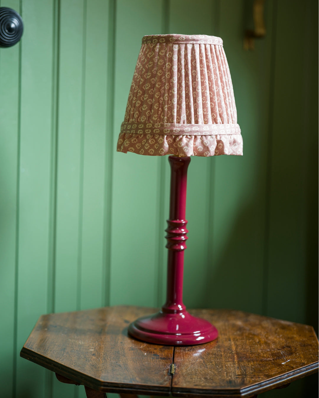 Old Rose Floral Ruffle Lampshade