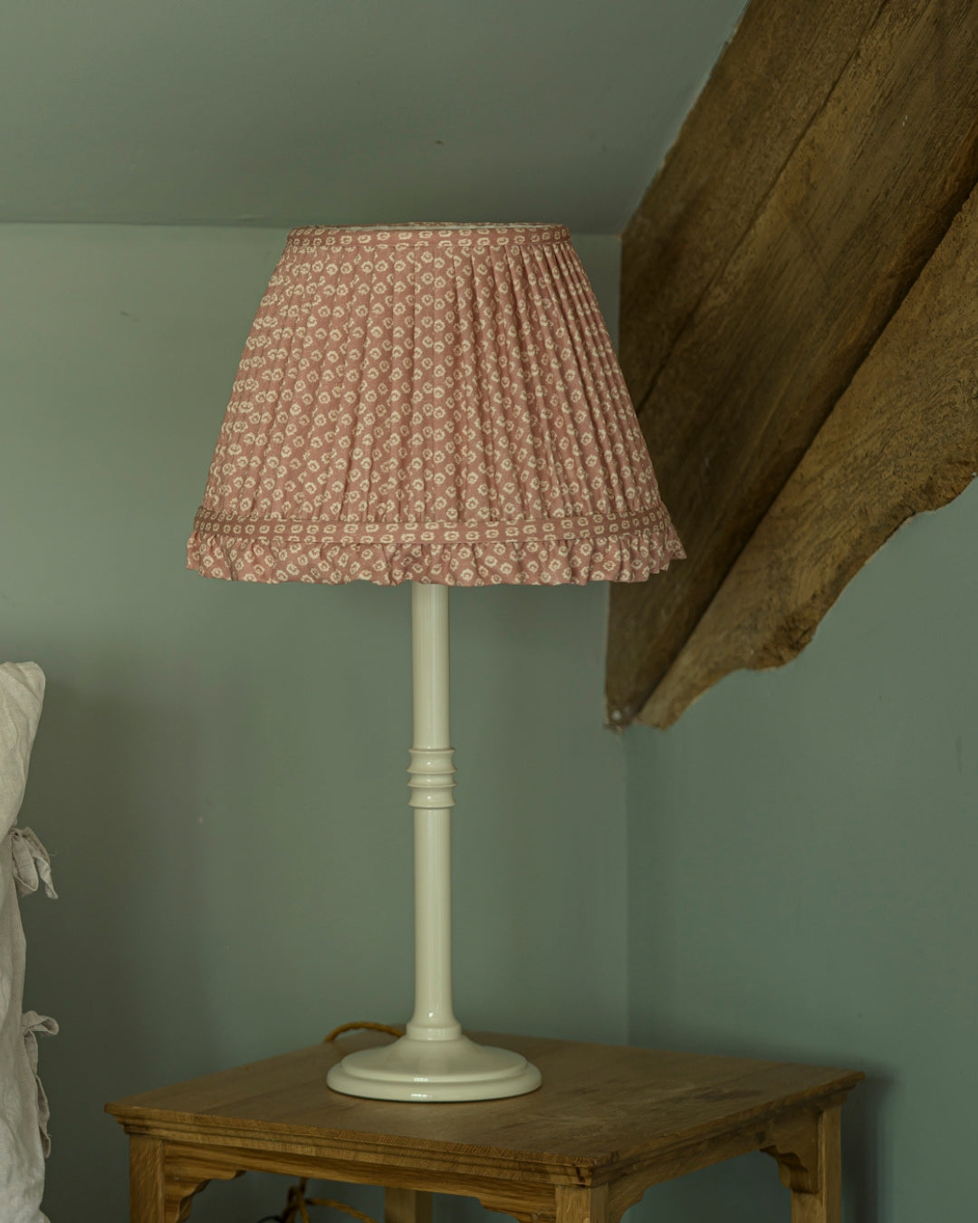 Old Rose Floral Ruffle Lampshade