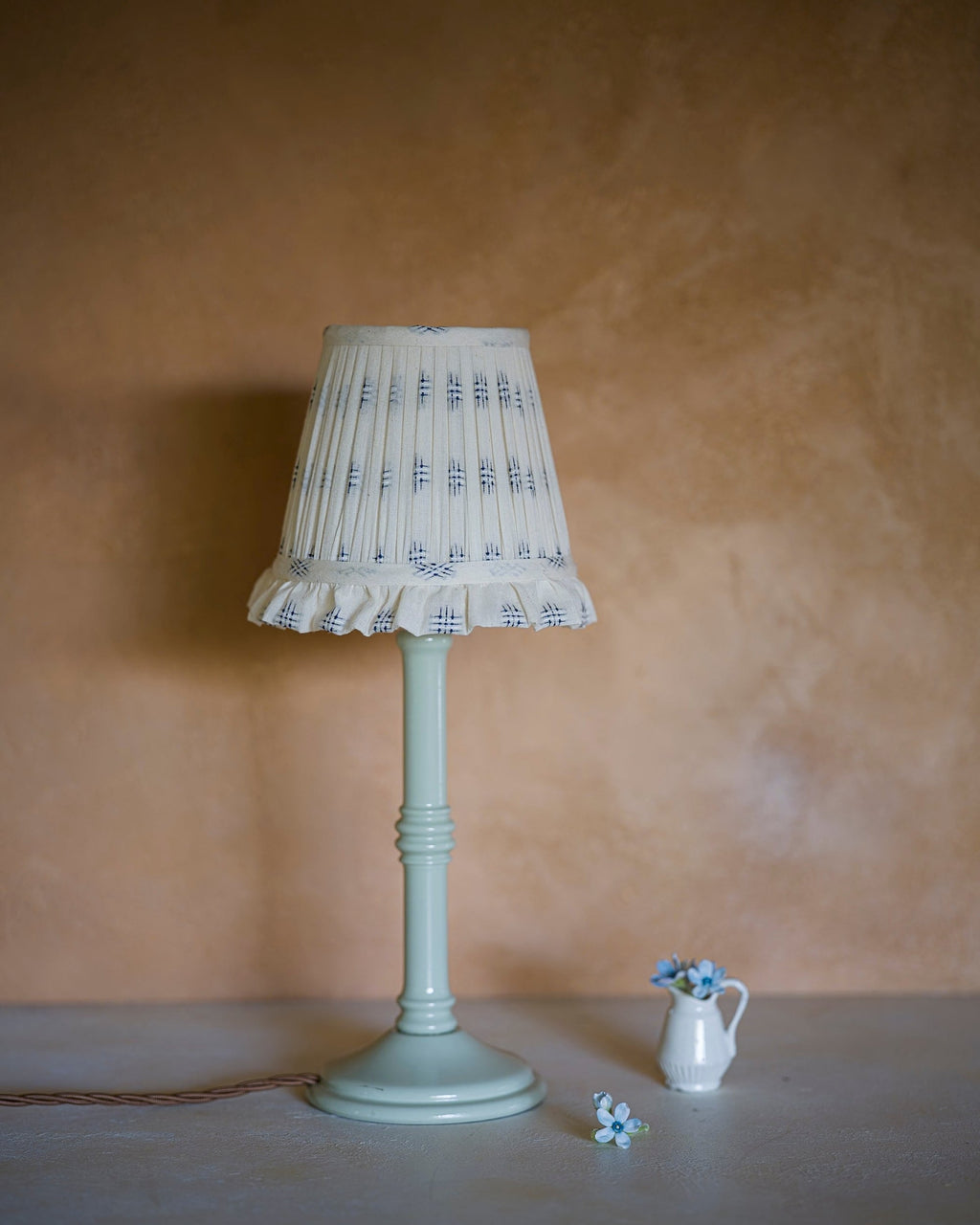 Cornflower Embroidered Wall Light Lampshade
