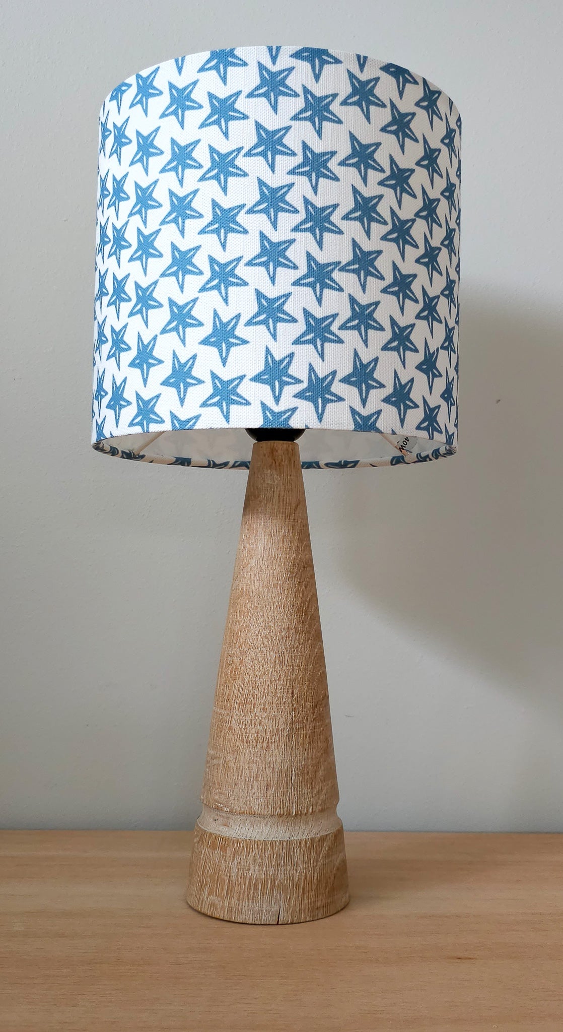 Blue Star Drum Lampshade 20cm