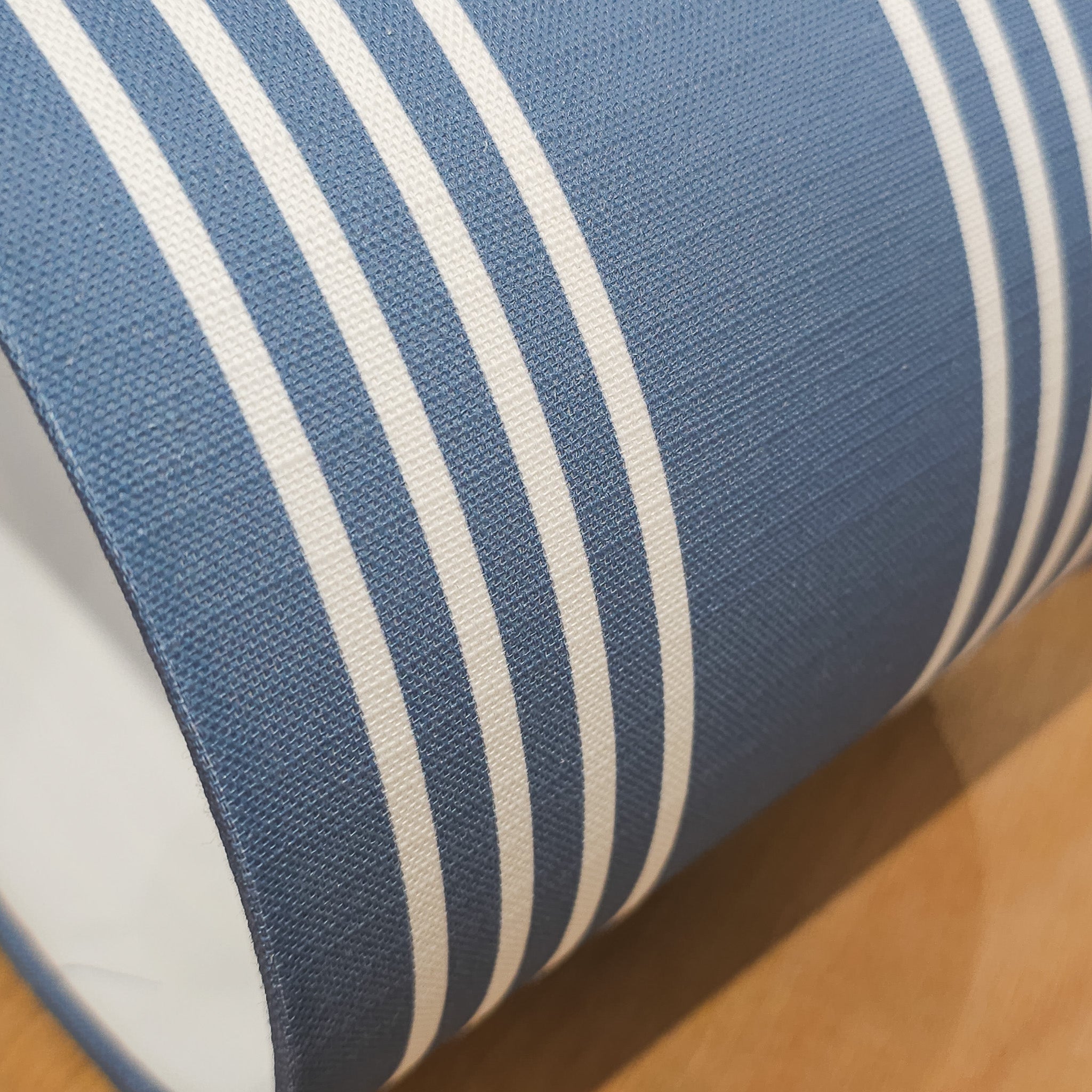 Blue Studio Stripe Drum Lampshade