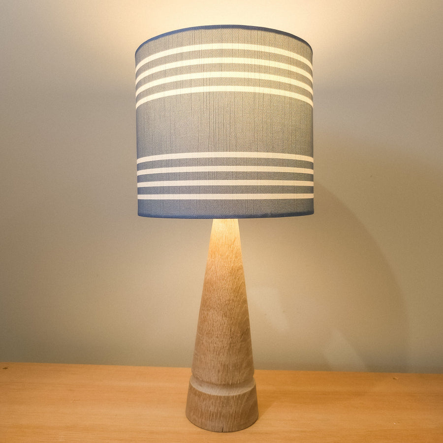 Blue Studio Stripe Drum Lampshade