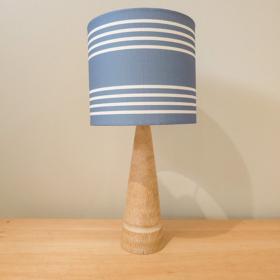 Blue Studio Stripe Drum Lampshade