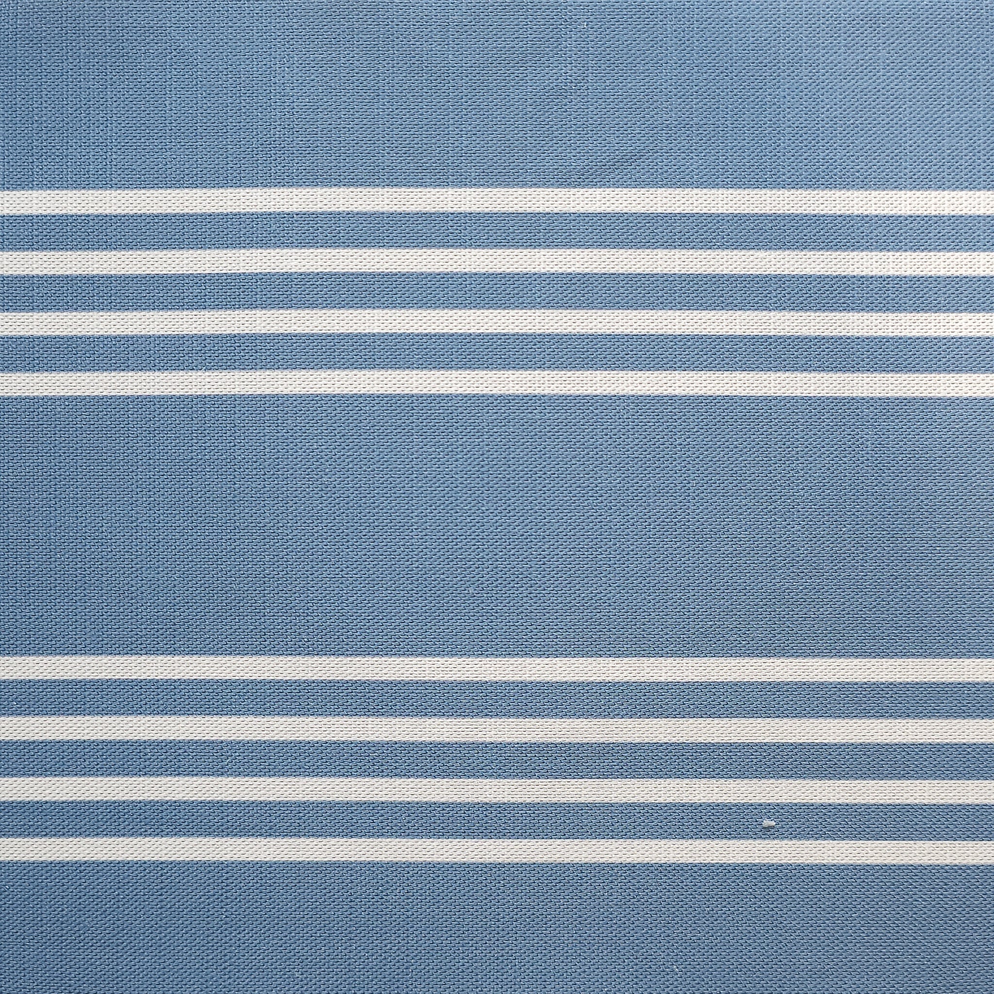 Blue Studio Stripe Drum Lampshade